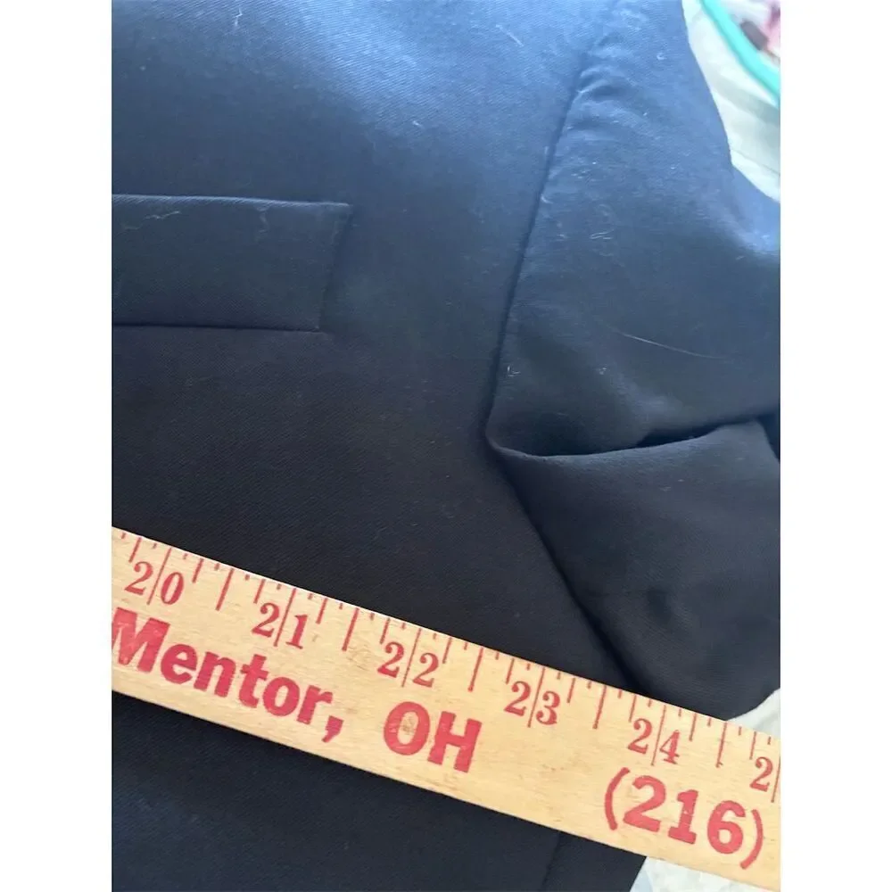 Chaps Men's Vintage Wool Blazer Sport Coat Jacket Black Size 48